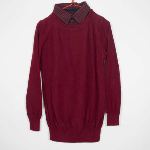 7Y
Faux Shirt Sweater